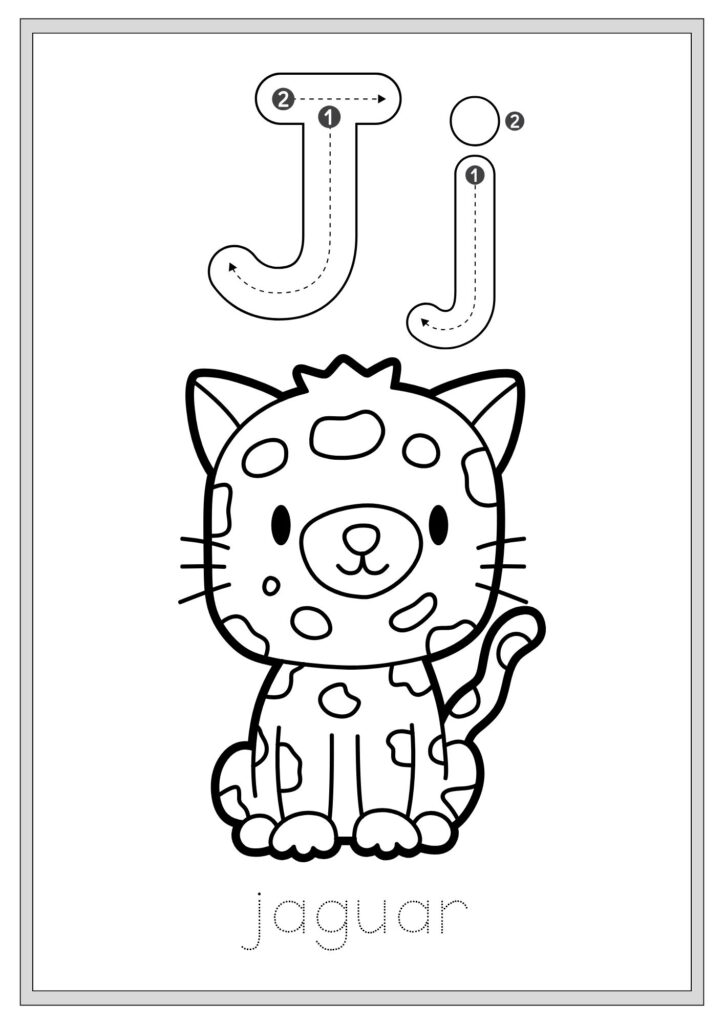 Animal Alphabet Tracing and Coloring Book