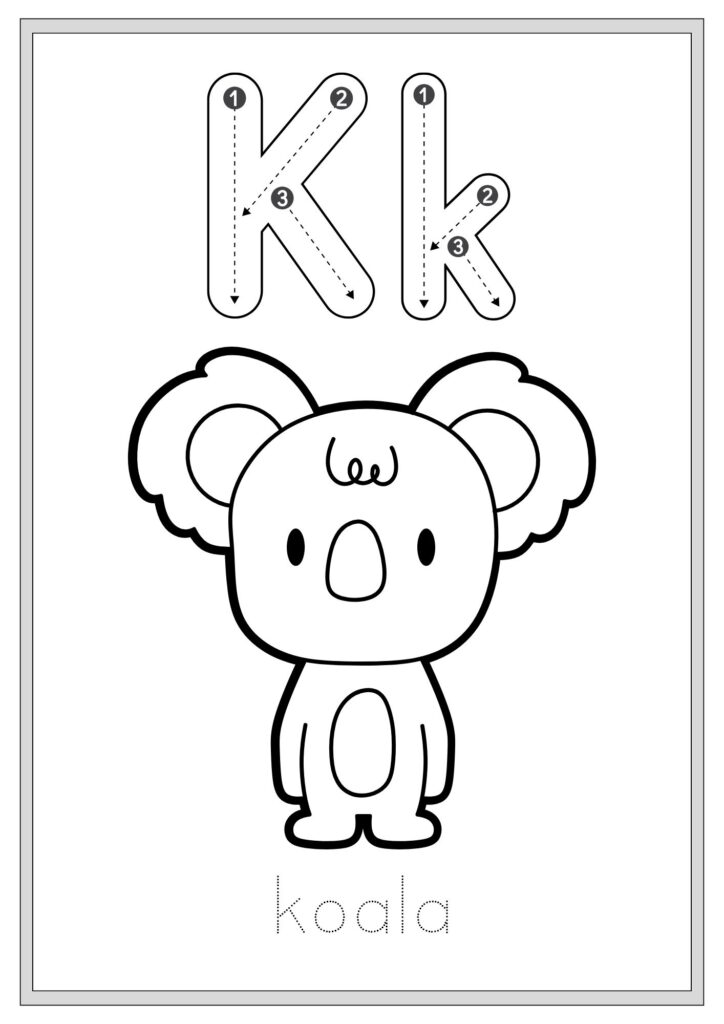 Animal Alphabet Tracing and Coloring Book