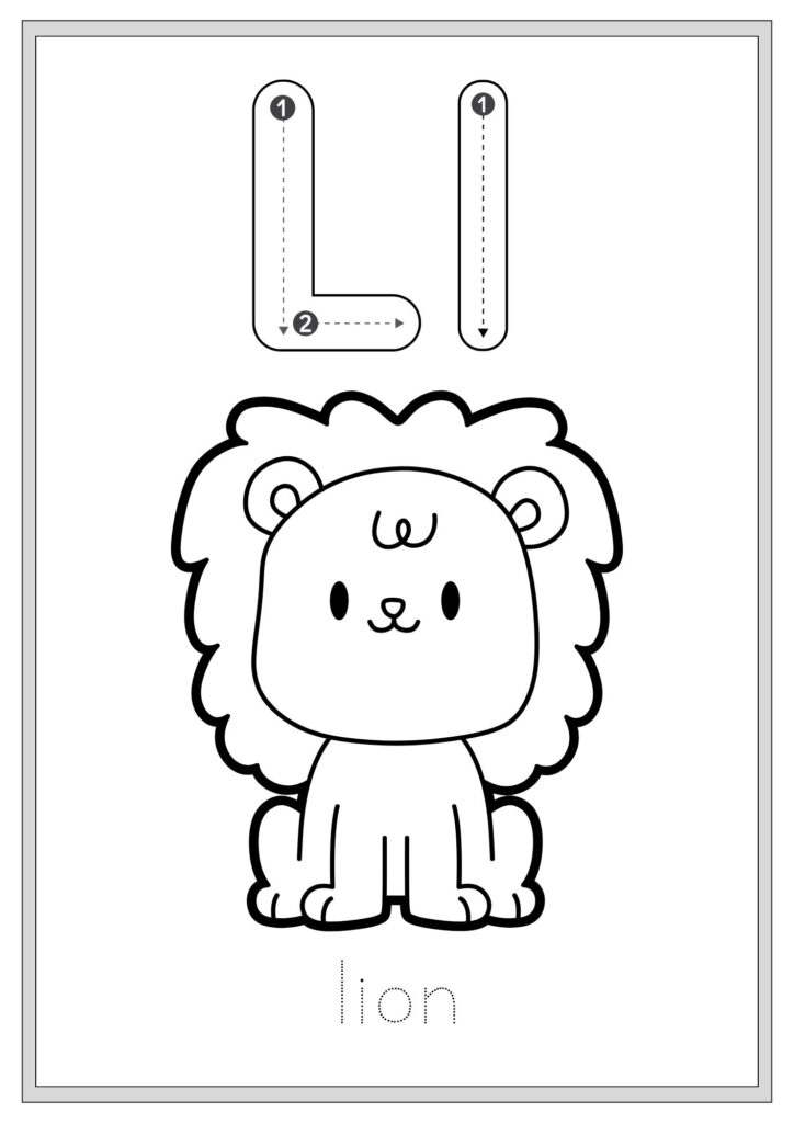 Animal Alphabet Tracing and Coloring Book