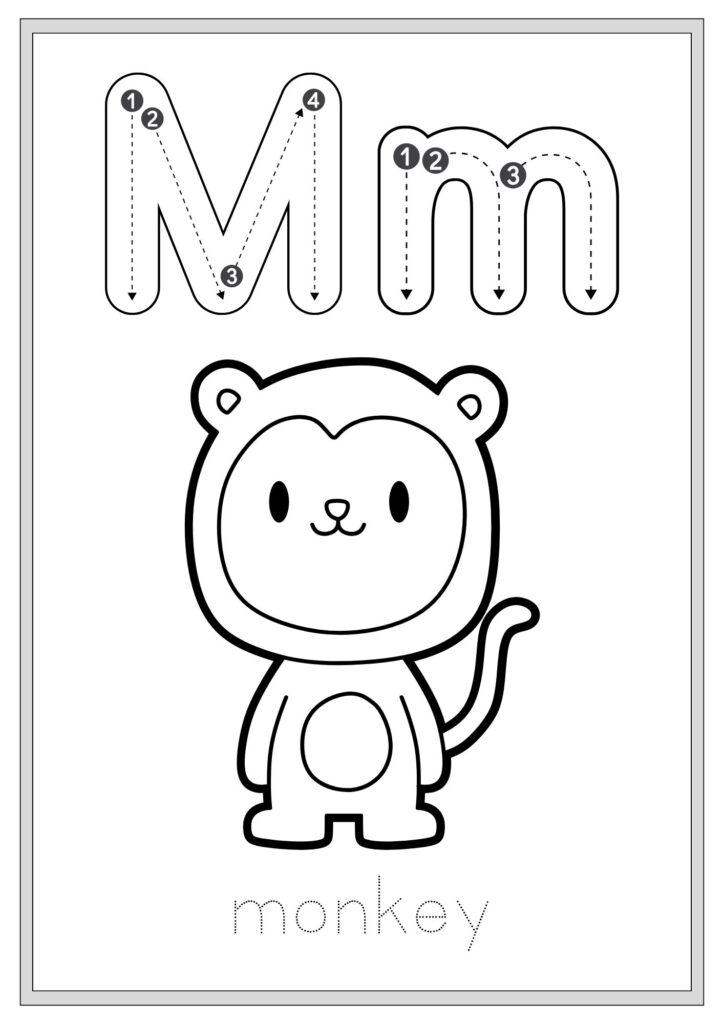Animal Alphabet Tracing and Coloring Book