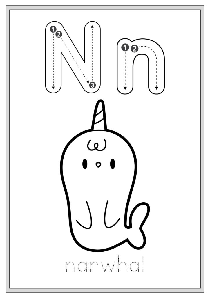 Animal Alphabet Tracing and Coloring Book