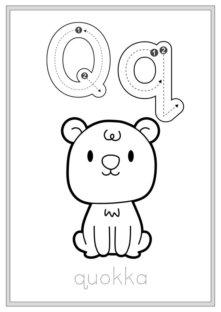 Animal Alphabet Tracing and Coloring Book