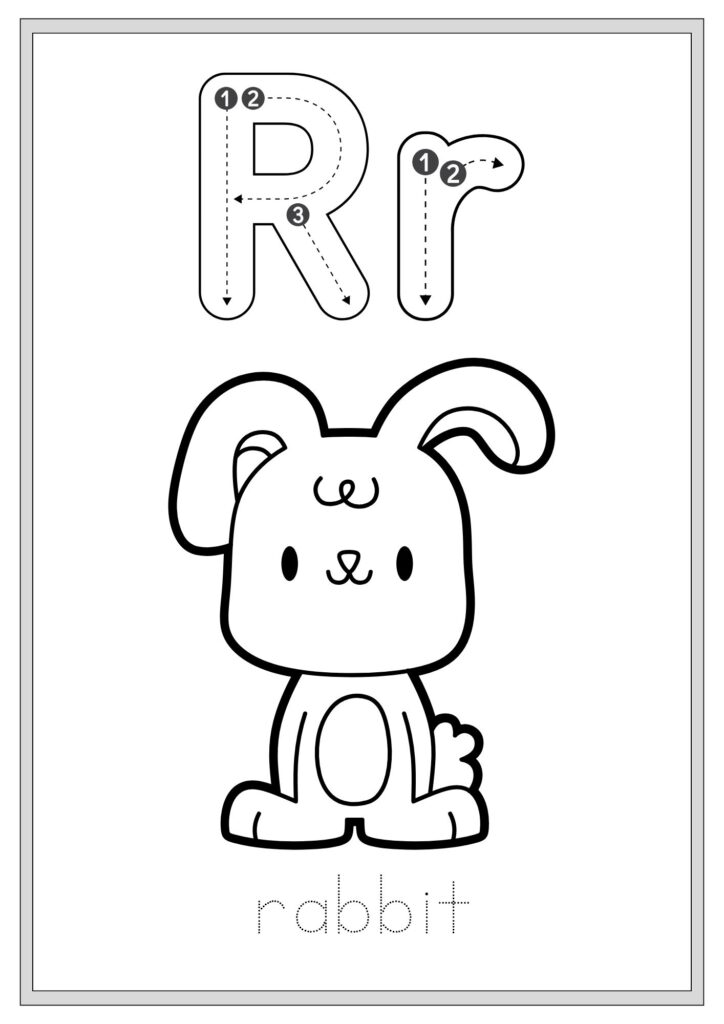 Animal Alphabet Tracing and Coloring Book