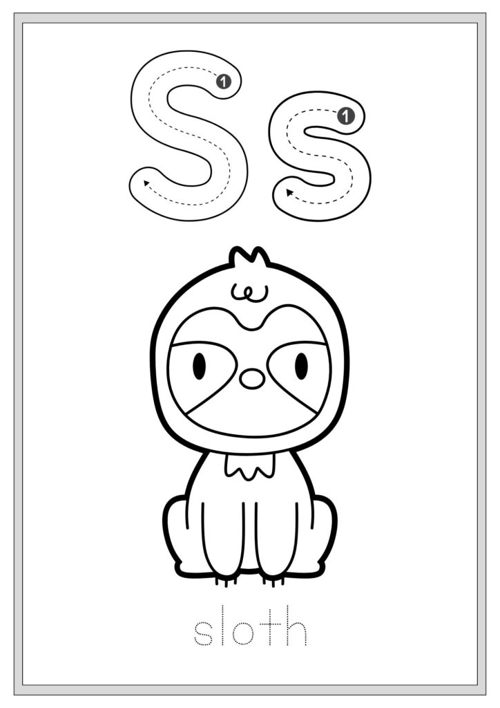 Animal Alphabet Tracing and Coloring Book