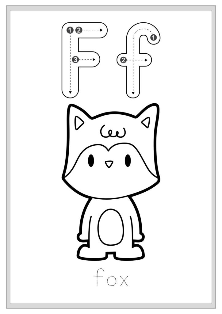 Animal Alphabet Tracing and Coloring Book